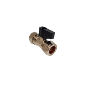Isolating Valve Black Handle Chrome