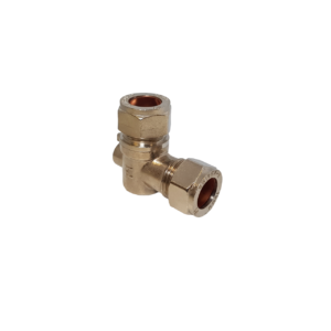 a chrome angled isolation valve presented on a white background