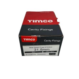 a box of timco cavity fixings presented on a white background