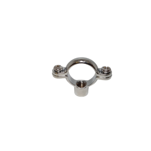 a chrome munsen ring presented on a white background