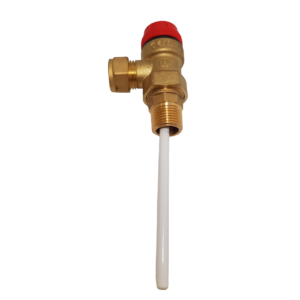 a temperature pressure reducing valve presented on a white background