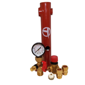 a tesla expansion vessel fixing bar kit presented on a white background