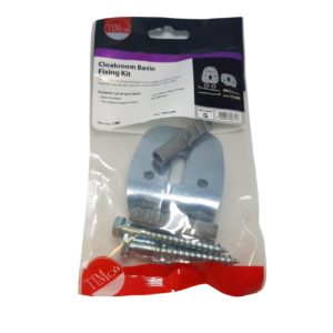 a timco cloakroom basin fixing kit presented on a white background