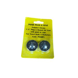 Polished Chrome Plug & Vent 1/2"