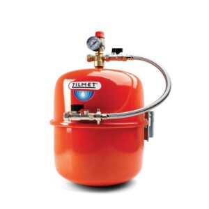 A red Intafil sealed system kit presented on a white background