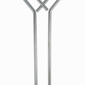 a pair of 520mm manhole keys made from steel presented on a white background