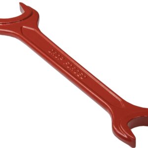 a red nerrad compression nut spanner presented on a white background