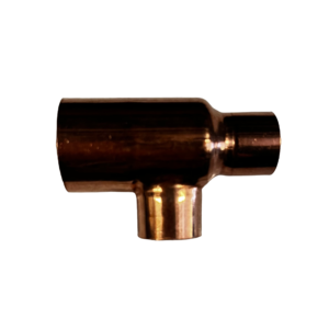 Copper End Feed Reducing Tee 22mm - 15mm - 15mm