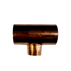 Copper End Feed Reducing Tee 22mm - 22mm -15mm