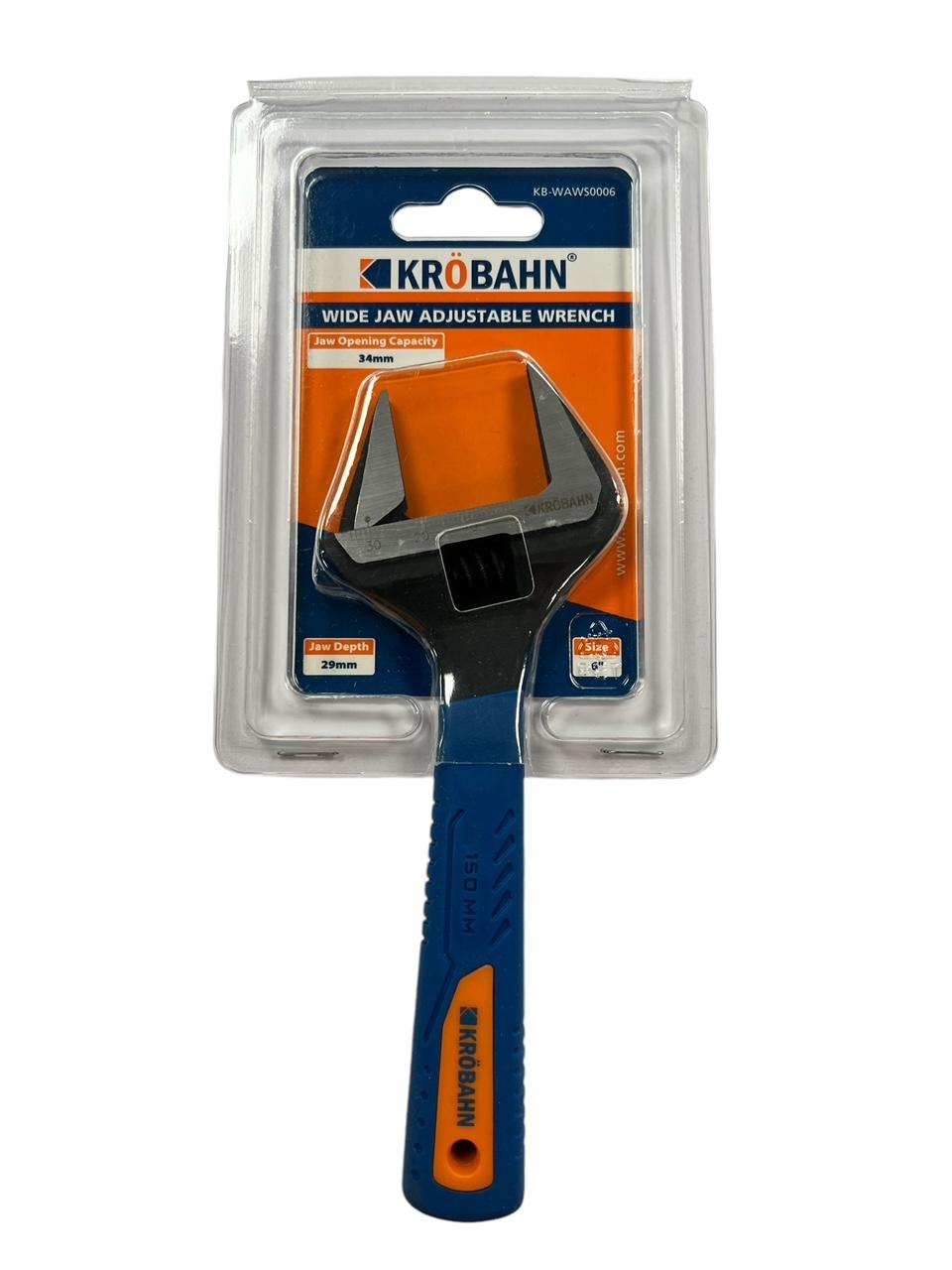 Clé Anglaise Réglable Pro Series 6" (150 Mm) – Mâchoire Extra Large, Tête Fine Pour Accès Difficiles