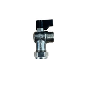 1/2'' x 15mm Flat-Faced Angled ISO Valve /w Handle