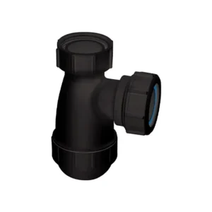McAlpine E10-BL 1.25'' Shallow Seal Bottle Trap - Black