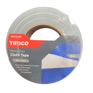 Timco Heavy Duty Cloth Tape 50m x 50mm (Silver)