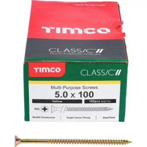 Timco Classic Screws PZ2 5.0 x 100mm - 100pcs
