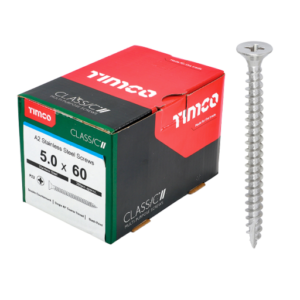 Timco Classic Screws Stainless Steel PZ2 5.0 x 60mm - 200pcs