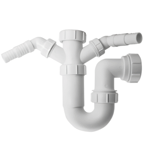 Masterflow Swivel P Trap with Twin 135 Degree Nozzles (1 1/2 Inch x 75mm)