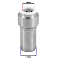 Chrome Plated PF Stem Adaptor 15mm x 10mm