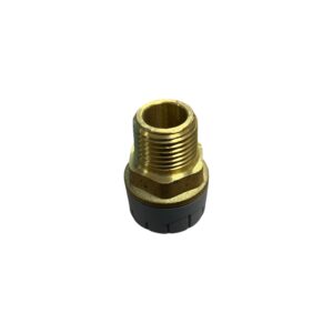 Polyplumb Male Adaptor DZR Brass body - 15mm x 1/2''