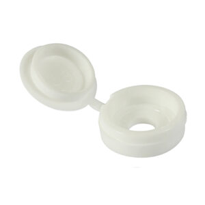 Timco Small Hinged Screw Caps - White (500 Pack)