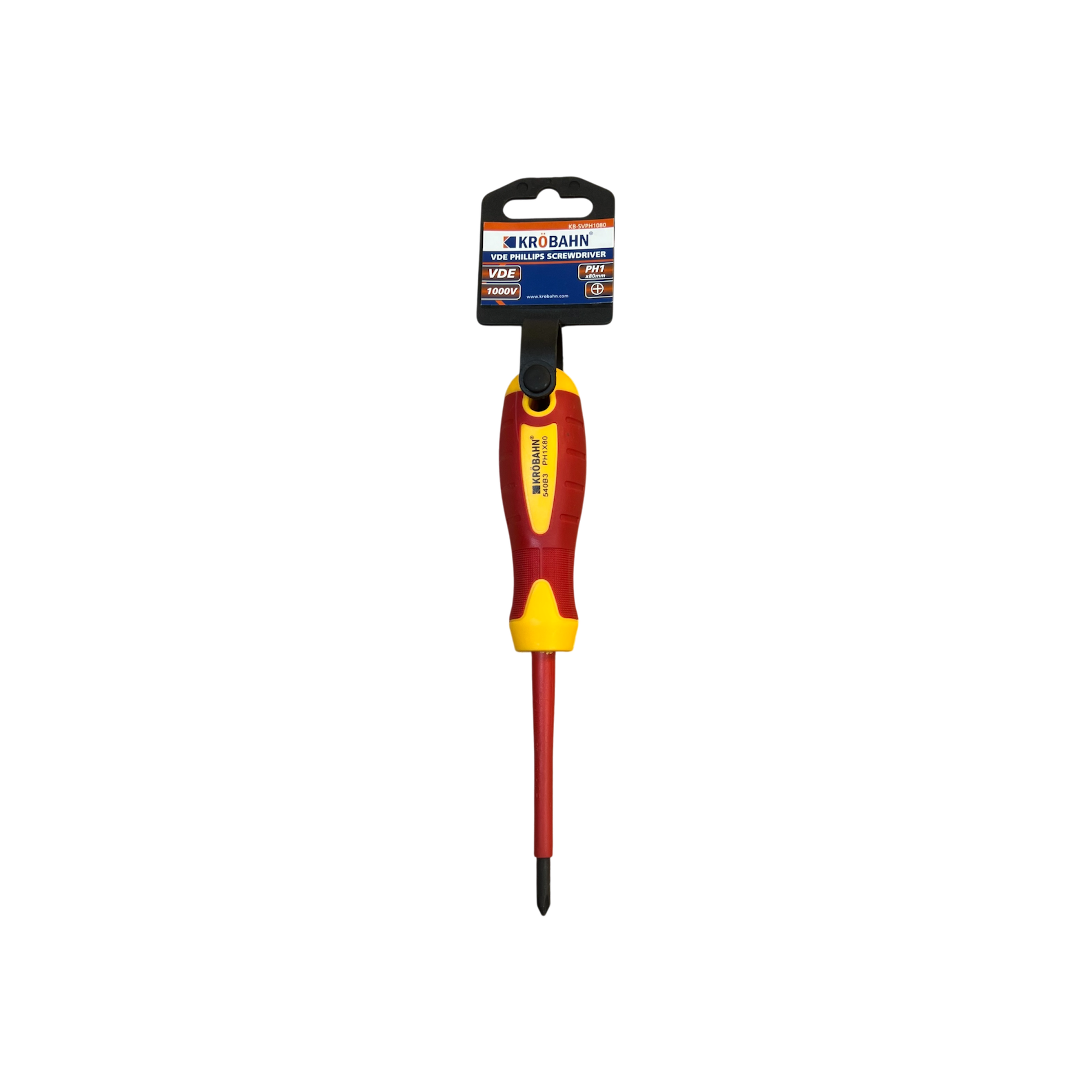 Krobahn VDE Phillips Screwdriver - Ph1 X 80Mm